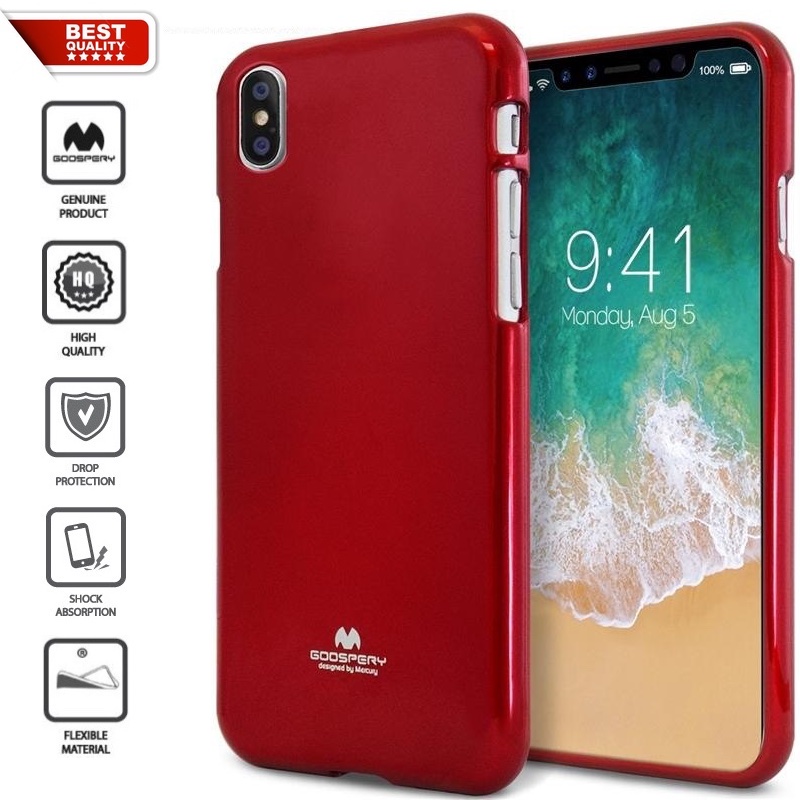 Raudonas goospery guminis 1.5 mm. storio dėklas (IPHONE XS MAX) Raudonas goospery guminis 1.5 mm. storio dėklas (IPHONE XS MAX)